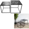 Image de HOME DECO FACTORY - HD6580 - Table Metal Gigogne Havana X2 Mobilier Table Bureau D'Appoint Gigogne Basse