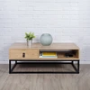 Image de Home Deco Factory - Table basse bois et métal Abbott naturel/noir - 100x50x36 cm OS