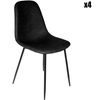 Image de Home Deco Factory - 4 Chaises Amber noires - 54.20x44x85 cm OS