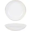Image de HOME DECO FACTORY Assiette Creuse Liseré Doré en Porcelaine 21 cm