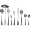 Image de HOME DECO FACTORY - KA4661 Couverts en Inox Brossé Gris, 39 Pièces, Ensemble Complet pour Table, Repas en Famille ou Entre Amis, Élégance et Praticité, Toutes Occasions