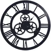 Image de HOME DECO FACTORY Ho2926 - Horloge engrenage 70 cm Deco Murale Horloge, Bois-MDF, Noir, 70 X 3,5 X 70 cm