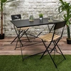 Image de Home Deco Factory - Table de repas pliante Palerme noire - 110x71x70 cm OS