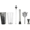 Image de COOK CONCEPT - KV7348 Set Cocktails 5 Accessoires avec 50 Recettes - Design Élégant Acier Inoxydable - pour Apéritifs et Soirées - 9 x 32 x 25 cm - Argent et Transparent