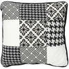 Image de Home Deco Factory - Coussin Patchwork Dehoussable blanc/noir - 40x40x40 cm OS