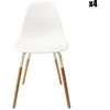 Image de Home Deco Factory - 4 Chaises scandinaves Phenix blanc/marron - 55x81.9x45.9 cm OS