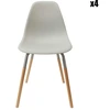 Image de Home Deco Factory - 4 Chaises scandinaves Phenix gris/marron - 55x81.9x45.9 cm OS
