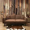 Image de Home Deco Factory - Canapé Convertible Club marron - 198x90x84 cm OS