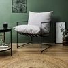 Image de Home Deco Factory - Fauteuil Jonas gris/noir - 61x61x62.5 cm OS