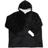 Image de HOME DECO FACTORY - TX9425 Sweat à Capuche Intérieur Sherpa - Confort Doux et Pratique - Conçu pour Cocooning et Détente - Multifonctionnel comme Plaid ou Jeté de Lit - Taille L - Couleur Noir