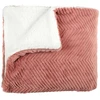 Image de Home Deco Factory - Plaid imitation fourure et Sherpa rose - 140x200 cm OS