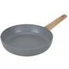 Image de COOK CONCEPT - KC25341 Poêle en Aluminium Forgé - Manche Effet Bois - pour Saisir et Mijoter - Design Élégant - Dimensions 28 cm - Couleur Marron et Gris