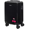 Image de JET LAG - VO0008 Valise Cabine Noir Cerise 28L, Rigide et Durable, Roues Pivotantes à 360°, Cadenas à Code Sécurisé, Fabriquée en Polycarbonate, Style Élégant et Pratique