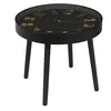 Image de HOME DECO FACTORY - HD0073 Table Basse Horloge Chic en Verre Trempé - Conçue pour Salon et Salle à Manger - Dimensions 50x50x41,5 cm - Couleur Marron Noir