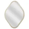 Image de HOME DECO FACTORY Miroir Déco Losange en Bois Brut 60 cm Marron