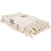 Image de Home Deco Factory - Plaid tufté à franges blanc/gris - 125x150 cm OS