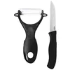 Image de COOK CONCEPT Coffret Couteau Céramique 12,5 cm et Éplucheur Noir