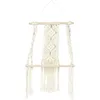 Image de HOME DECO FACTORY - HD0180 Étagère Suspendue Déco Boho en Coton - pour Salon, Chambre ou Entrée - Apporte Légèreté et Modernité - Taille 30 x 50 x 15 cm - Couleur Beige Marron