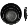 Image de COOK CONCEPT - KC25311, Poêle en Aluminium forgé avec Manche Effet Bois, Conçue pour saisir et Cuire, Design élégant et Pratique, Dimensions 20 cm, Couleur Gris et Marron