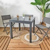 Image de Home Deco Factory - Table de jardin extensible Haria grise - 80x80x75 cm OS