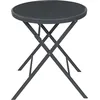 Image de HOME DECO FACTORY - HDO0301, Table Modèle Elba Gris, Table de Salon de Jardin, Mobilier, Mobilier d'Extérieur, Table d'Extérieur, 60x71x60 cm, à Monter, Gris