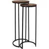 Image de HOME DECO FACTORY Lot de 2 Sellettes Gigognes Softness Table et Bureau Noir