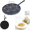 Image de Lily cook - KC5231 Crêpière Pancake 7 Trous D30 cm - Cuisson Polyvalente 7 Portions, Surface Non-Adhésive, Facile à Nettoyer, Compatible Tous Feux - Noir