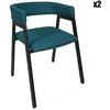 Image de Home Deco Factory - 2 Fauteuils Design Atome bleus - 50.5x50x74 cm OS
