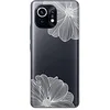 Image de NOVAGO Compatible avec Xiaomi MI 11- Coque Transparente Résistante Anti Choc avec Motif imprimés (Fleurs Blanches)