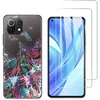 Image de NOVAGO Compatible avec Xiaomi MI 11 Lite 4G et 5G -Pack Complet- Coque Ultra Résistante Anti Chute + 2 Films de Protection écran en Verre trempé (Plumes)