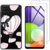 Image de NOVAGO Compatible avec Samsung Galaxy A22 4G -Pack Complet- Coque Résistante Transparente avec Motif imprimé+ 2 Films Protection écran Verre trempé (Ballon)