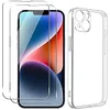Image de NOVAGO Compatible avec iPhone 14 - Pack Complet : Coque Arrière Transparente Antichoc en TPU Souple + 2 Films de Protection Écran en Verre Trempé 9H Haute Résistance