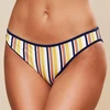 Image de Chloé Stora - Bas de maillot de bain Alice rayé camel/marine 42