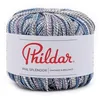Image de Phildar - Pelote de Laine Phil Splendor - Laine à Crocheter et à Tricoter - 86% COTON,14% POLYESTER METALLISE - Aiguille n°5 - Couleur BLEU