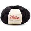 Image de Phildar - Pelote de Laine Phil Mohair Coton - Laine à Crocheter et à Tricoter - 40% COTON,60% KID MOHAIR - Aiguille n°5 - Couleur NOIR