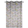 Image de Lovely Casa - Rideau d'ameublement à croisillons Polyester Gris Anthracite 140x260 cm