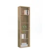 Image de PEGANE Bibliothèque, étagère de Rangement Coloris chêne doré - Longueur 51,50 x Profondeur 33 x Hauteur 196,50 cm