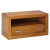 Image de PEGANE Meuble TV en pin Massif Coloris Cerisier - Longueur 100 x Profondeur 55 x Hauteur 45 cm