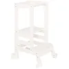 Image de PEGANE Tour d'apprentissage pour Enfant Tour d'observation Coloris Blanc -Longueur 59,5 x Profondeur 53,5 x Hauteur 90 cm