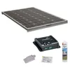 Image de Antarion Pack Panneau Solaire 140W + Kit de Pose Solaire avec Régulateur 160W 10A