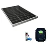 Image de EZA Pack Panneau Solaire 130W Monocristallin + Régulateur Solaire MPPT LCD 10A+ Kit Colle