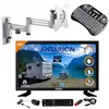 Image de Antarion Pack TV LED 21.5" 54cm Téléviseur Full HD Smart TV + Support TV Double Bras + Clavier sans Fil