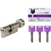 Image de Cylindre à bouton Classic Pro Mul-T-Lock - Laiton nickelé - Haute sûreté - Longueur 31 x B31 mm