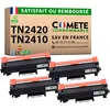 Image de COMETE, Marque Française - TN2420 - 4 Cartouches de Toners Compatibles avec Brother TN2420 (ou TN2410) - pour Brother HL-L2350DW DCP-L2530DW MFC-L2710DW HL-L2375DW HL-L2310D MFC-L2730DW (4 Noir)