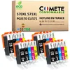Image de COMETE, Marque Française - 570XL 571 XL - 20 Cartouches d'encre Compatibles Canon PGI-570 CLI-571 / PG570 CL571 - pour Canon Pixma MG5750 TS5050 MG6850 MG6852 TS5055 TS6050 (8 Noir et 12 Couleur)