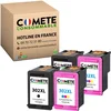 Image de COMETE, marque française - 302XL - 4 Cartouches d'Encre Compatibles avec HP 302 XL pour HP Officejet 3831 3830 3835 4650 5232 5220 5230 Envy 4520 4524 4527 Deskjet 3630 2130 3630 (2 Noir et 2 Couleur)