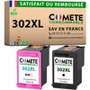 Image de COMETE, marque française - 302XL - 2 Cartouches d'Encre Compatibles avec HP 302 XL - pour HP Envy 4520 4525 DeskJet 3630 3636 3639 3634 2130 Officejet 3831 3833 3830 4650 5220 (Noir et Couleur)
