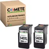 Image de COMETE, Marque française - 540XL - 2 Cartouches d'encre Compatibles Noires avec Canon PGI-540 PG540 540 XL - pour Canon Pixma TS5150 TS5151 MG3650s MG3650 G4250 MG3600 MX475 (2 Noir)