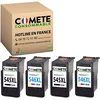 Image de COMETE, Marque Française - 545 XL 546 XL - 4 Cartouches d'encre Compatibles avec Canon PG-545 CL-546 XL / 545XL 546XL - pour Canon Pixma TS3450 TS3350 TS3150 TR4550 TR4650 MG2550S (2 Noir 2 Couleur)