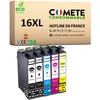 Image de COMETE, Marque française - 16XL - 5 Cartouches d'encre Compatibles avec Epson 16 XL Stylo Plume - pour Cartouche Epson Workforce WF 2510 WF 2010 2520 2530 2540 (2 Noir et 3 Couleur)